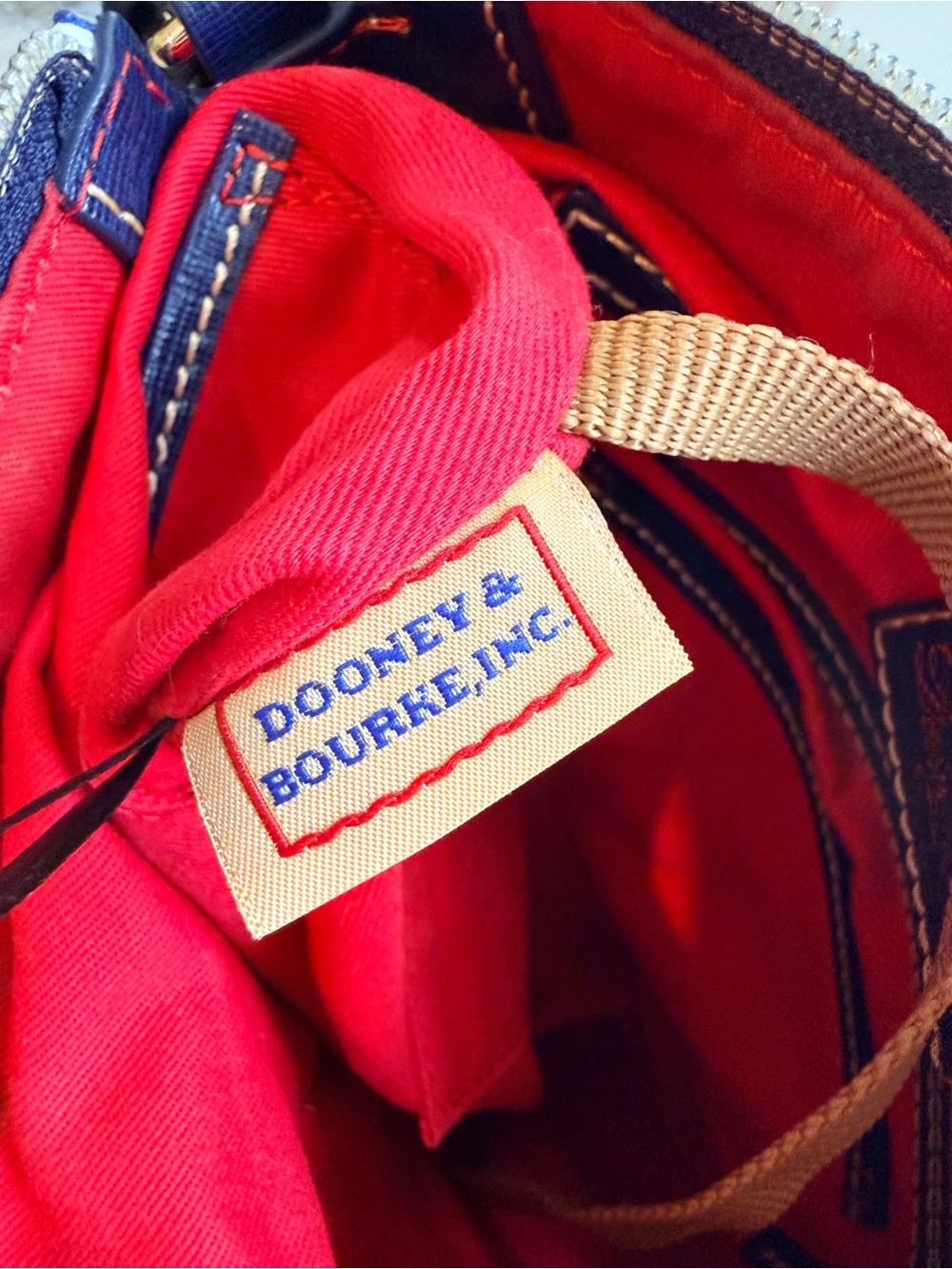 Dooney & Bourke | Nautical Navy and White Striped Crossbody - Picture 12 of 16
